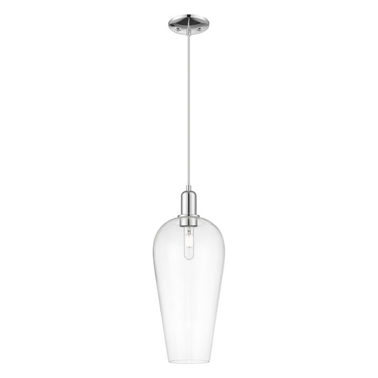 Innovations Chelsea 1Lt 8" Cord Mini Pendant, Chrome/Clear - 716-1P-PC-G456-8CL