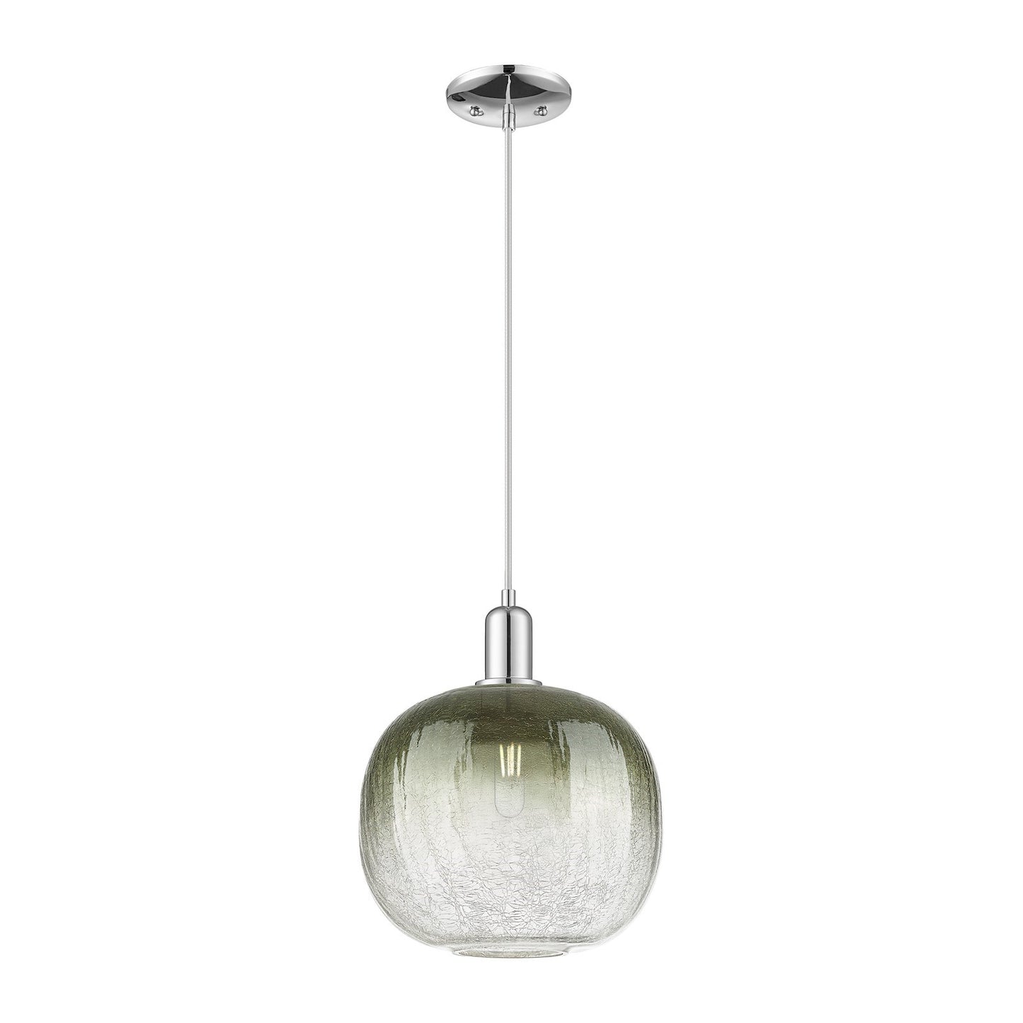 Innovations Brookhaven Sphere 10.5in 1-Light Mini Pendant | Industrial Polished Chrome and Slate Glass | Kitchen Island & | Model 716-1P-PC-G481-10SL