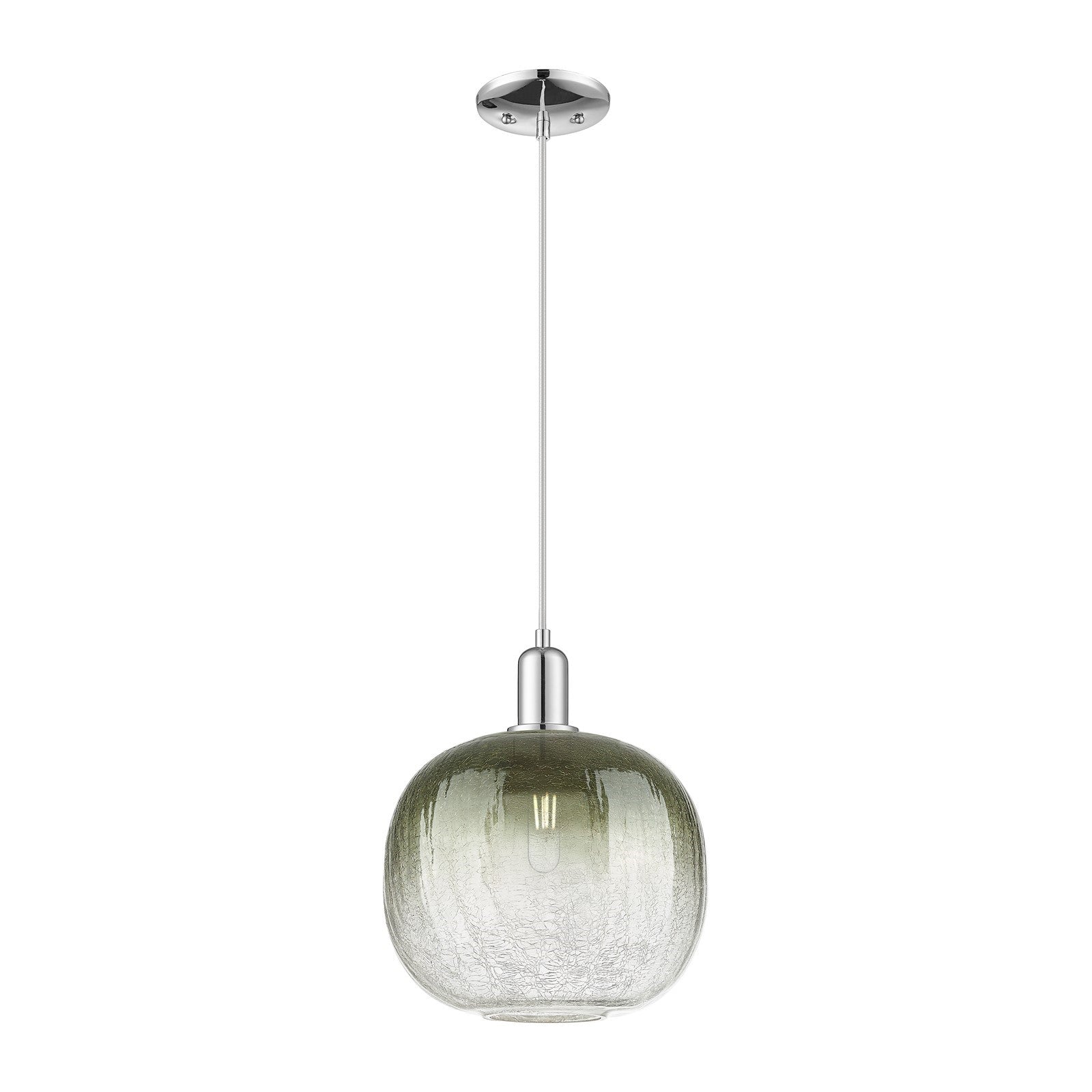 Innovations Brookhaven Sphere 10.5in 1-Light Mini Pendant | Industrial Polished Chrome and Slate Glass | Kitchen Island & | Model 716-1P-PC-G481-10SL