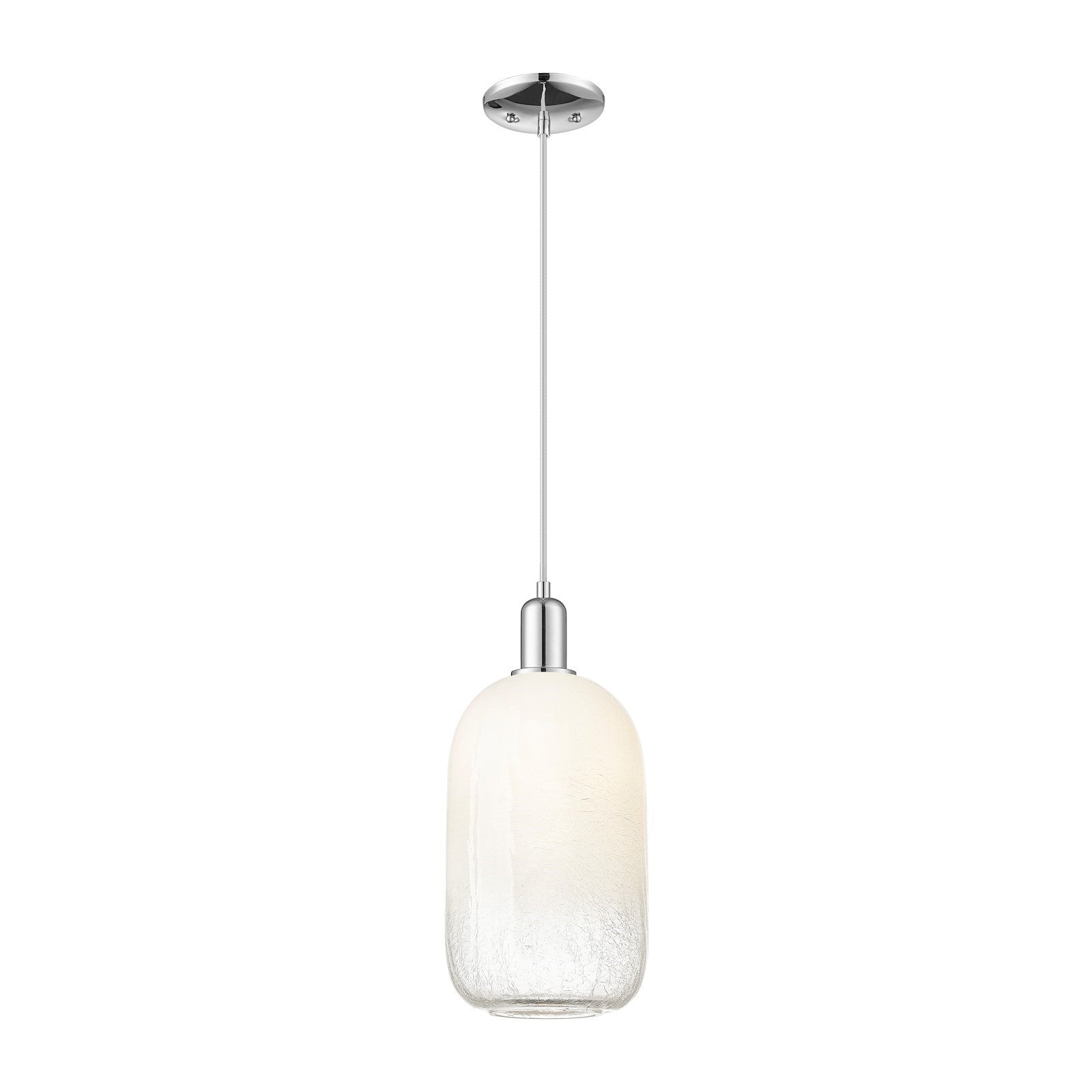 Innovations Brookhaven Cloche 7in 1-Light Mini Pendant | Industrial Polished Chrome and Opal Glass | Kitchen Island & Dining | Model 716-1P-PC-G482-7OP