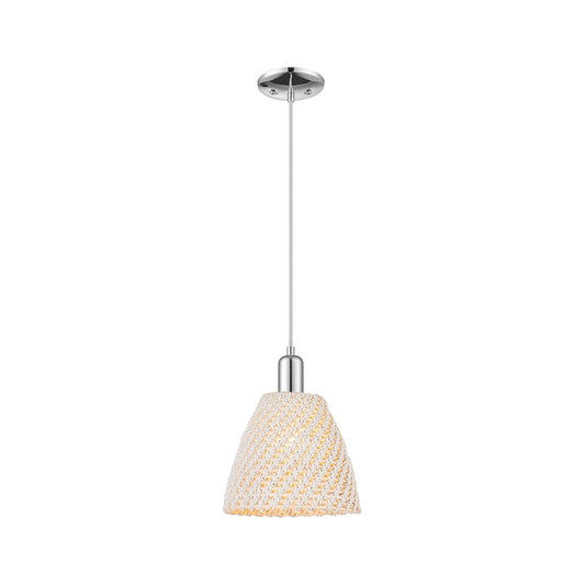 Innovations NB Dome 1Lt 9" Cord Mini Pendant, CH/NF - 716-1P-PC-NBD-9-NAT