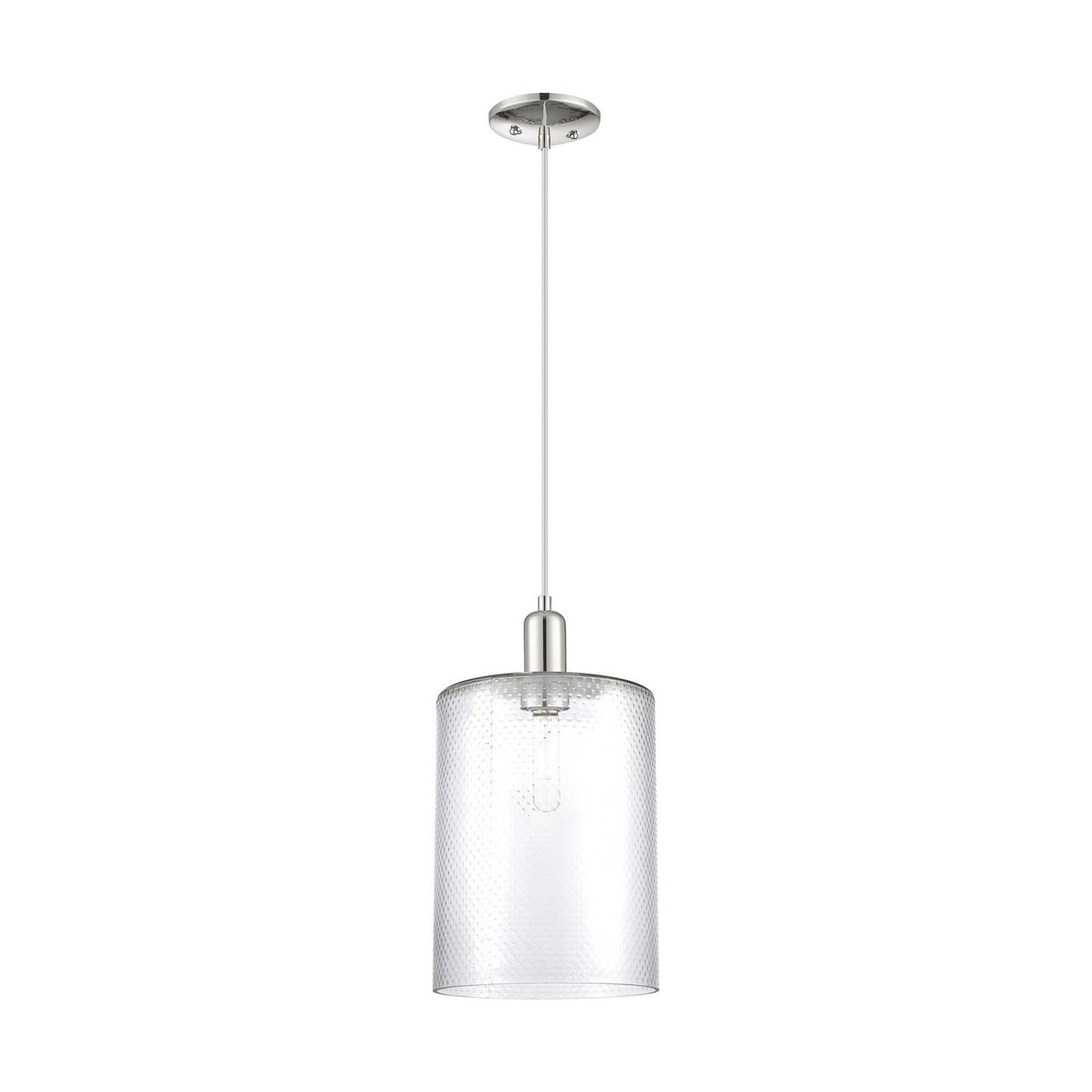 Innovations Cobbleskill 9in 1-Light Mini Pendant | Industrial Polished Nickel and Clear Glass | Kitchen Island & Dining Room | 9 | Model 716-1P-PN-G112-L