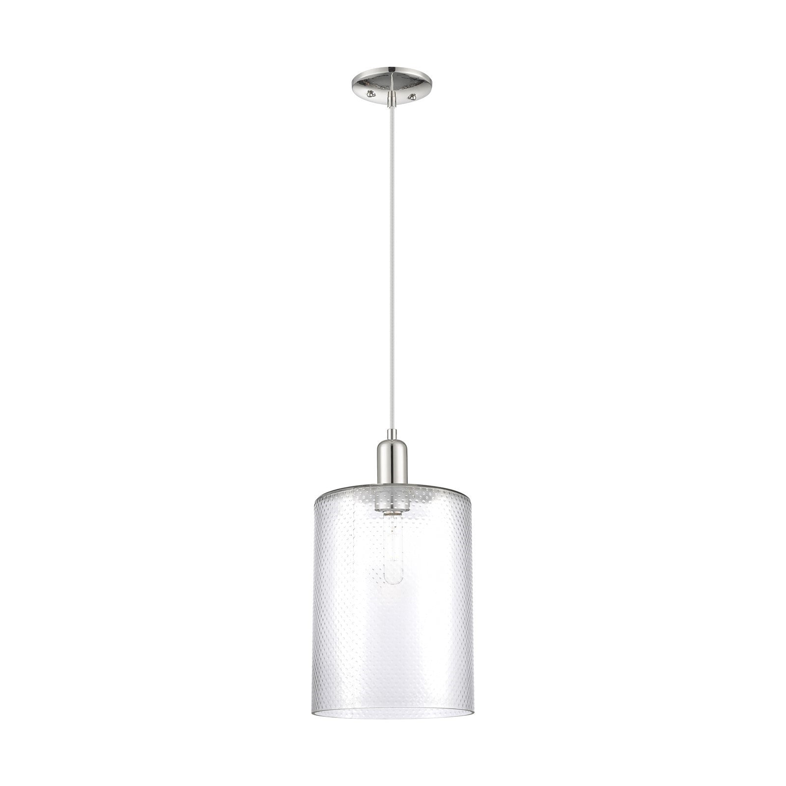 Innovations Cobbleskill 9in 1-Light Mini Pendant | Industrial Polished Nickel and Clear Glass | Kitchen Island & Dining Room | 9 | Model 716-1P-PN-G112-L