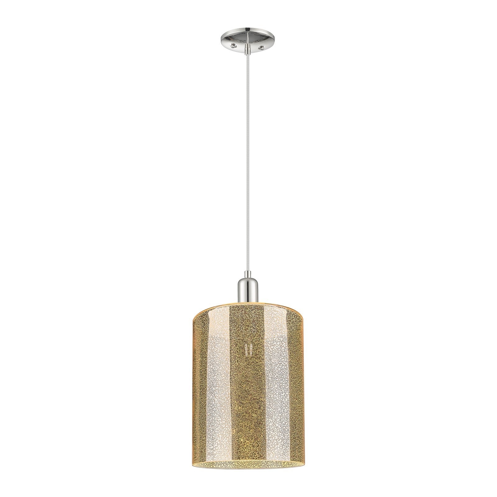 Innovations Cobbleskill 9in 1-Light Mini Pendant | Industrial Polished Nickel and Mercury Glass | Kitchen Island & Dining Room | Model 716-1P-PN-G116-L