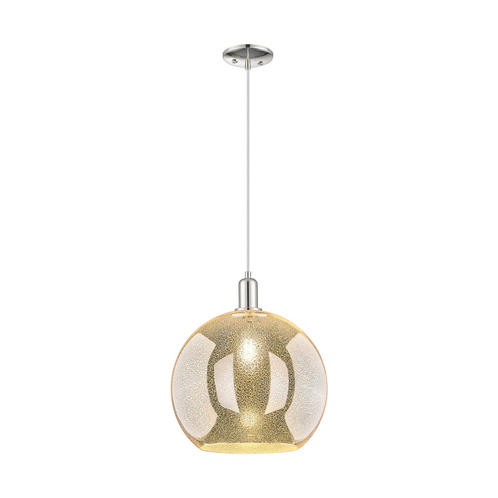 Innovations Athens 14in 1-Light Mini Pendant | Industrial Polished Nickel and Mercury Glass | Kitchen Island & Dining Room | Model 716-1P-PN-G128-14