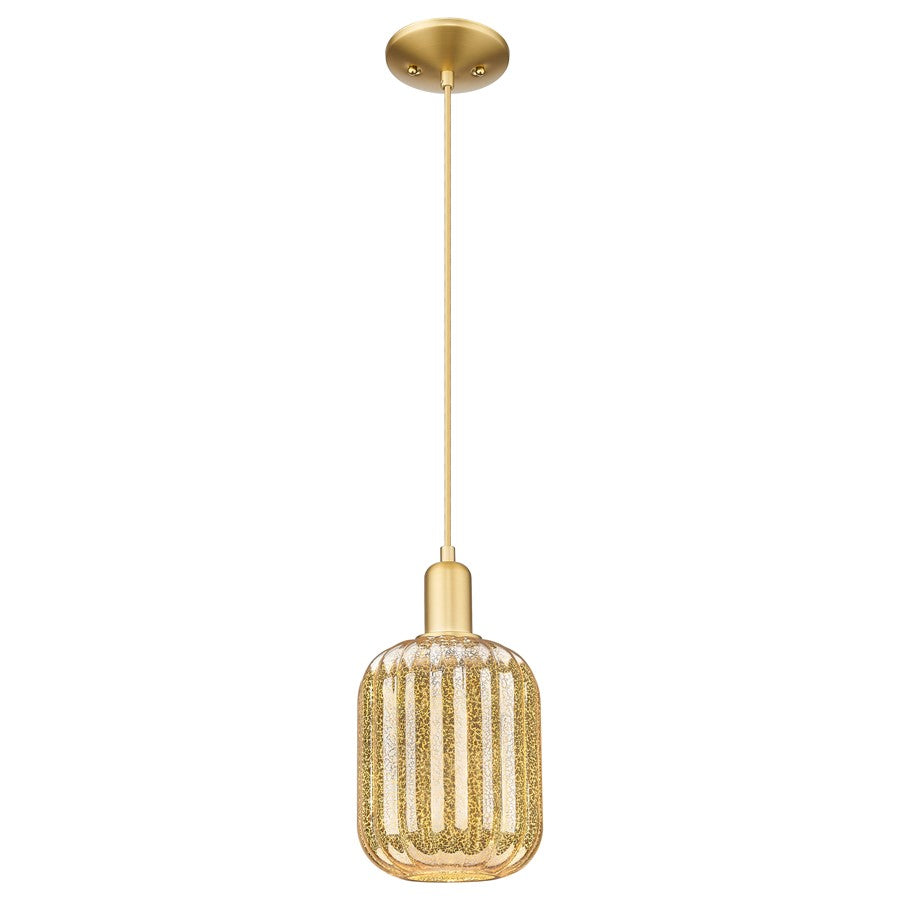 Innovations Preston 1Lt 7" Jar Cord Mini Pendant, GD/MC Jar - 716-1P-SG-G460-7ME