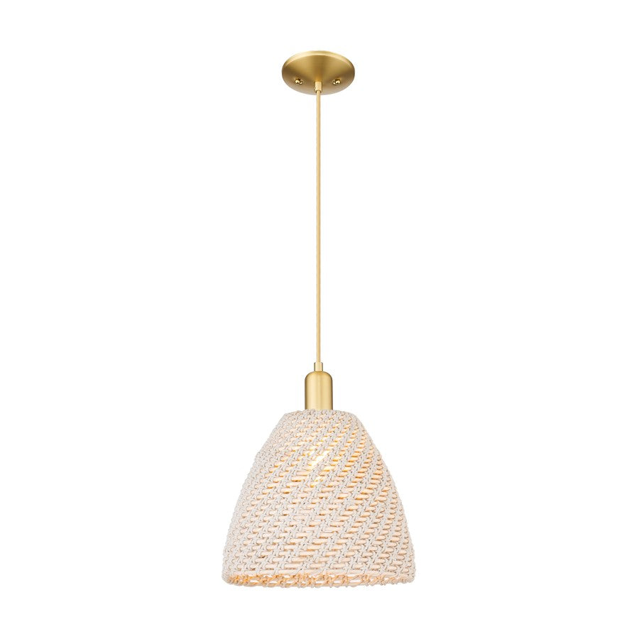 Innovations NB Dome 1Lt 12" Cord Mini Pendant, GD/NF - 716-1P-SG-NBD-12-NAT