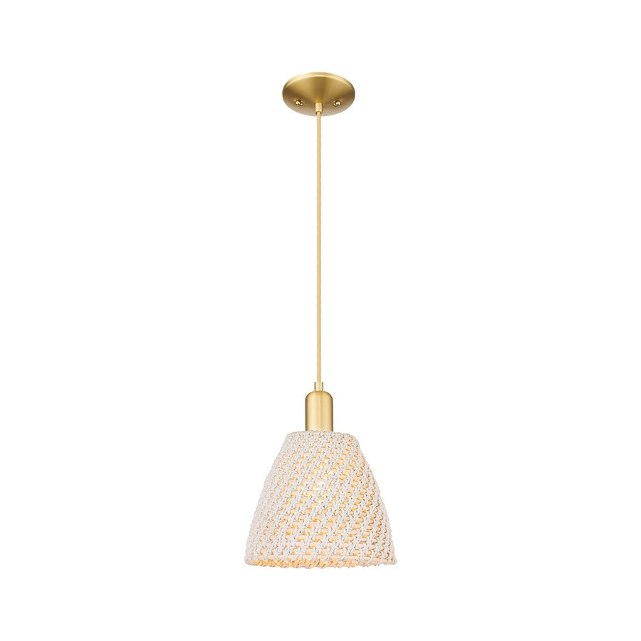 Innovations NB Dome 1Lt 9" Cord Mini Pendant, GD/NF - 716-1P-SG-NBD-9-NAT