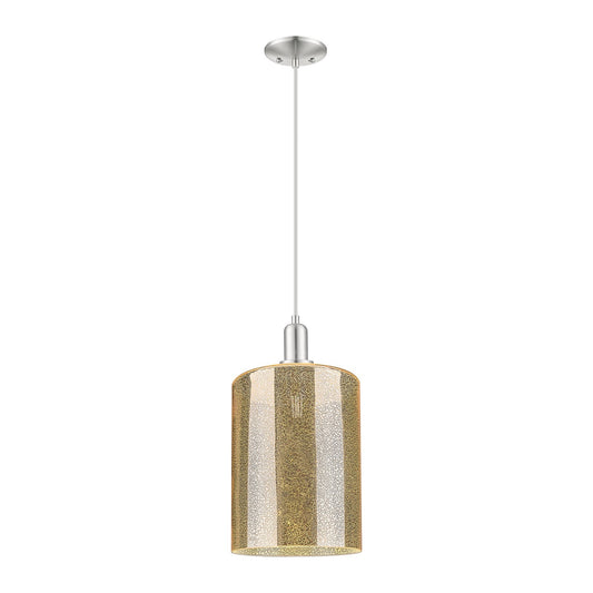 Innovations Cobbleskill 9in 1-Light Mini Pendant | Industrial Brushed Satin Nickel Steel and Mercury Glass | Kitchen Island & | Model 716-1P-SN-G116-L