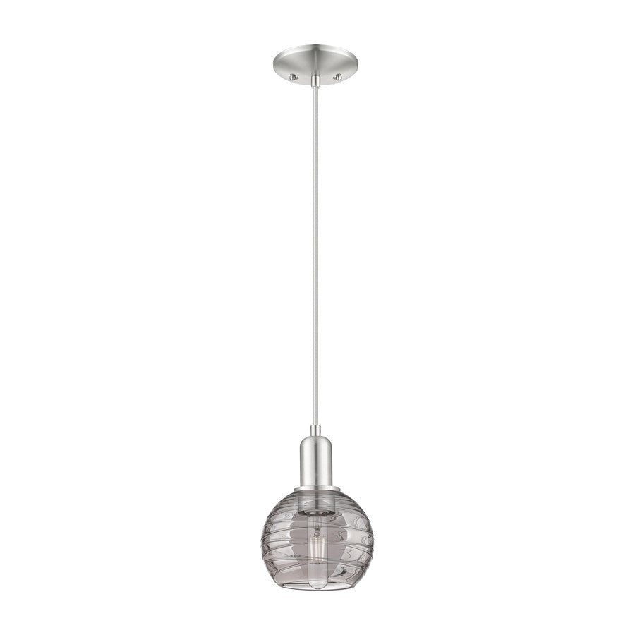 Innovations Athens DS 1Lt 6" Cord Mini Pendant, SN/SDS - 716-1P-SN-G1213-6SM