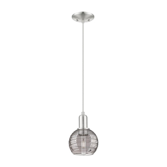 Innovations Athens DS 1Lt 6" Cord Mini Pendant, SN/SDS - 716-1P-SN-G1213-6SM