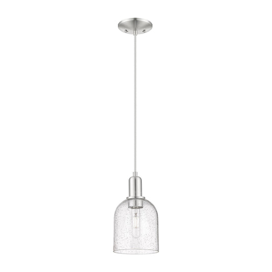 Innovations Bella 6in 1-Light Mini Pendant | Industrial Brushed Satin Nickel and Seedy Glass | Kitchen Island & Dining Room | Model 716-1P-SN-G558-6SDY