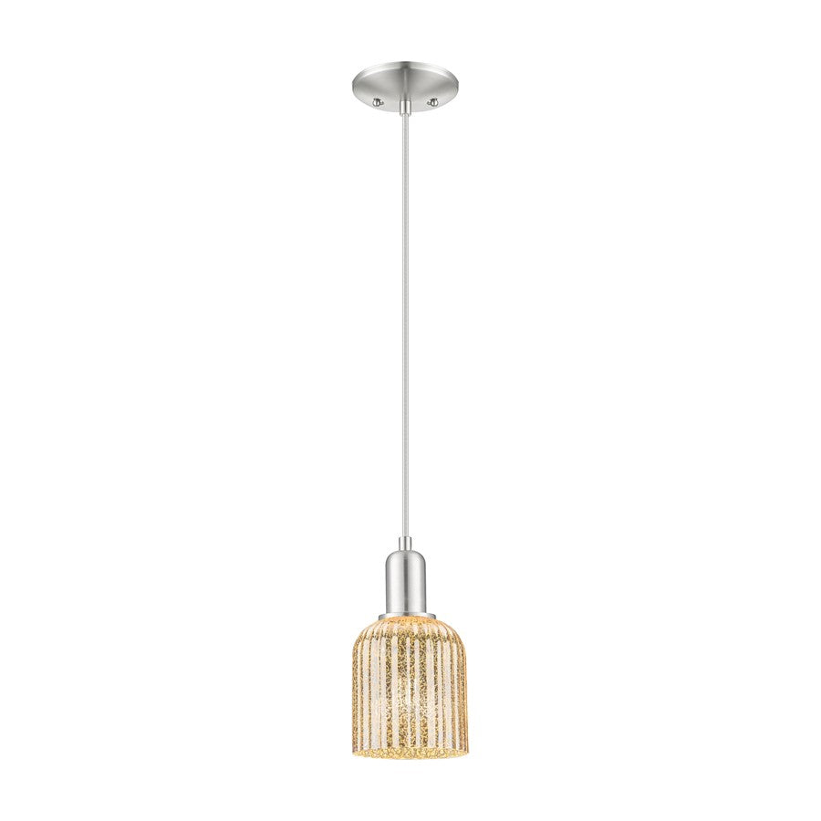 Innovations Bridal Veil 1Lt 5" Cord Mini Pendant, SN/MC - 716-1P-SN-G559-5ME