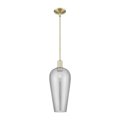 Innovations Chelsea 1Lt 8" Stem Mini Pendant, AB/Smoke - 716-1S-AB-G456-8SM