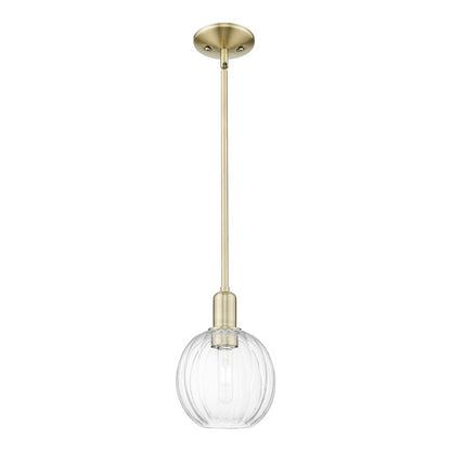 Innovations Preston 1Lt 7" Globe Stem Mini Pendant, AB/CL - 716-1S-AB-G458-7CL