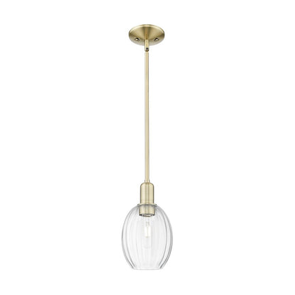 Innovations Preston 1Lt 6" Bell Stem Mini Pendant, AB/Clear - 716-1S-AB-G459-6CL