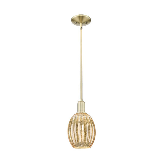 Innovations Preston 1Lt 6" Bell Stem Mini Pendant, AB/MC - 716-1S-AB-G459-6ME