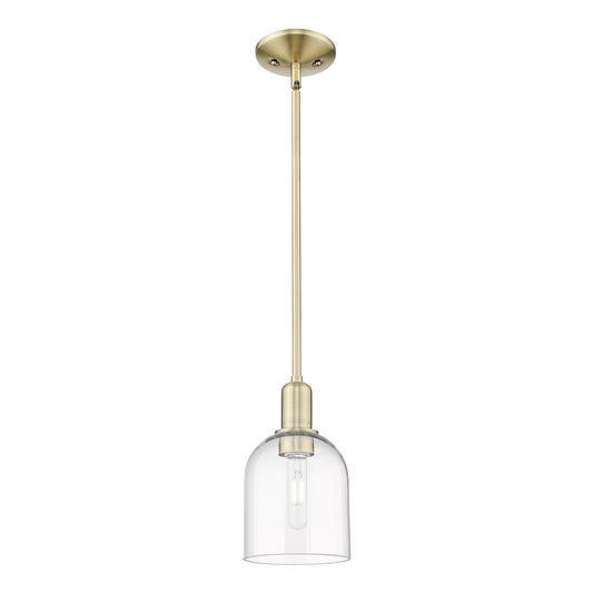 Innovations Bella 6in 1-Light Mini Pendant | Industrial Antique Brass and Clear Glass | Kitchen Island & Dining Room | 5.5 x | Model 716-1S-AB-G558-6CL
