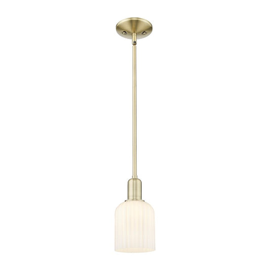 Innovations Bridal Veil 1Lt 5" Stem Mini Pendant, AB/GW - 716-1S-AB-G559-5GWH