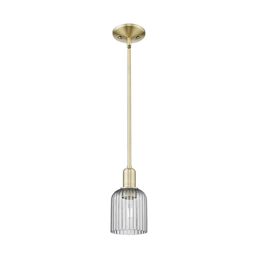 Innovations Bridal Veil 1Lt 5" Stem Mini Pendant, AB/Smoke - 716-1S-AB-G559-5SM