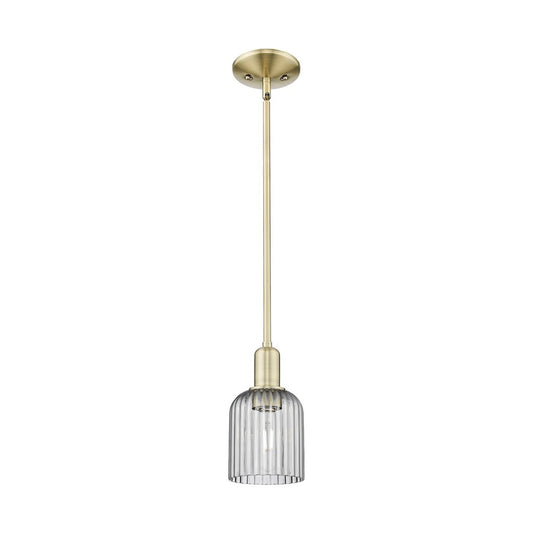 Innovations Bridal Veil 1Lt 5" Stem Mini Pendant, AB/Smoke - 716-1S-AB-G559-5SM