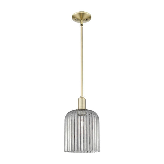 Innovations Bridal Veil 1Lt 8" Stem Mini Pendant, AB/Smoke - 716-1S-AB-G559-8SM