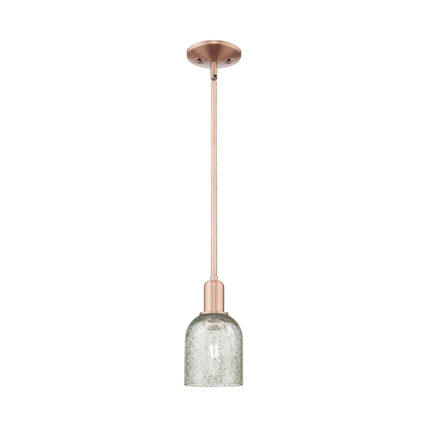 Innovations Caledonia 5in 1-Light Mini Pendant | Industrial Antique Copper Steel and Mica Glass | Kitchen Island & Dining Room | 5 | Model 716-1S-AC-G259