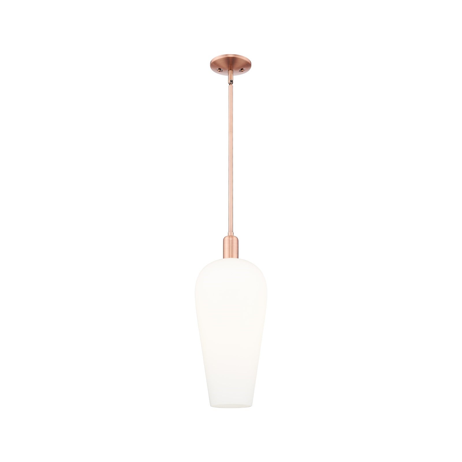 Innovations Chelsea 8in 1-Light Mini Pendant | Industrial Antique Copper and White Glass | Kitchen Island & Dining Room | 8 x 8 | Model 716-1S-AC-G456-8WH