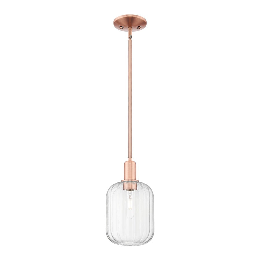 Innovations Preston 1Lt 7" Jar Stem Mini Pendant, CP/Clear - 716-1S-AC-G460-7CL