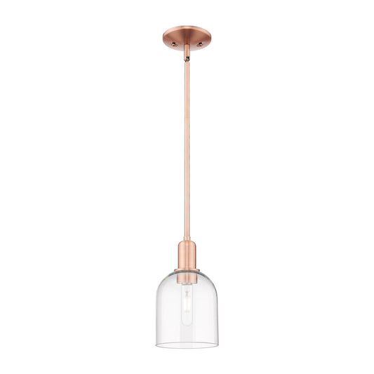 Innovations Bella 6in 1-Light Mini Pendant | Industrial Antique Copper Steel and Clear Glass | Kitchen Island & Dining Room | Model 716-1S-AC-G558-6CL
