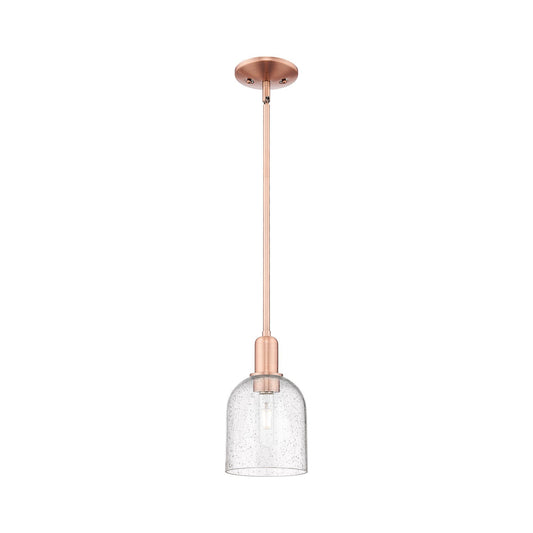 Innovations Bella 6in 1-Light Mini Pendant | Industrial Antique Copper Steel and Seedy Glass | Kitchen Island | 5.5 x 5.5 x | Model 716-1S-AC-G558-6SDY