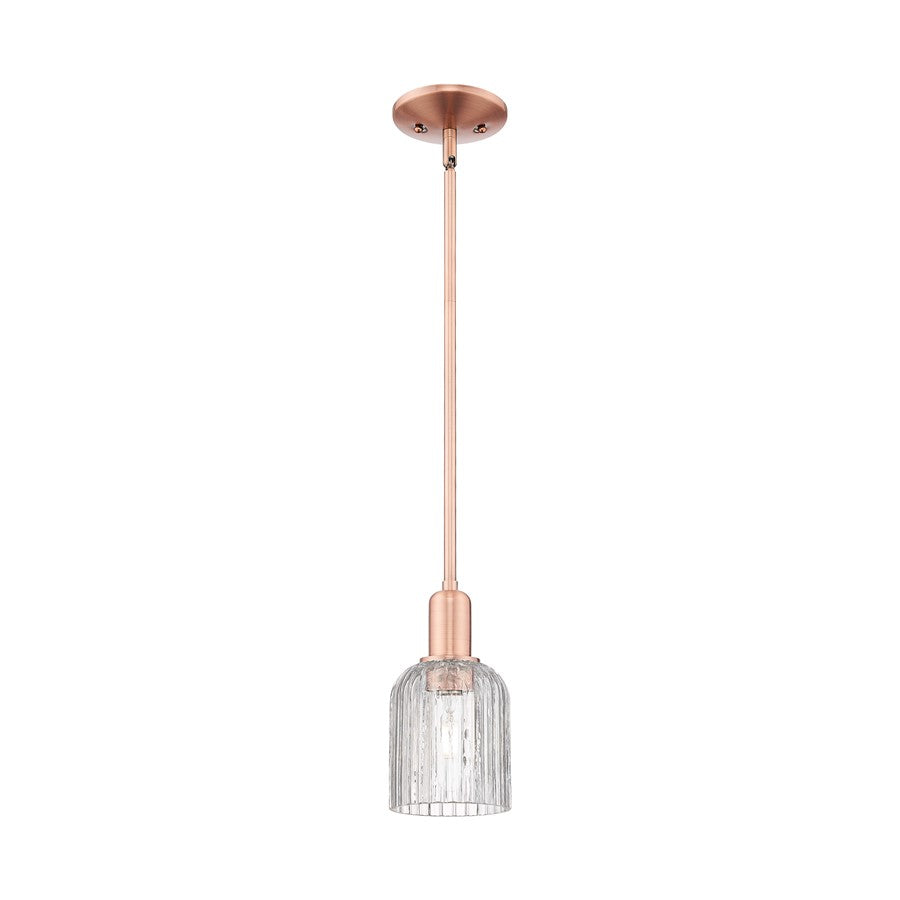 Innovations Bridal Veil 1Lt 5" Stem Mini Pendant, CP/Clear - 716-1S-AC-G559-5CL