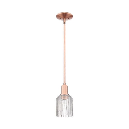 Innovations Bridal Veil 1Lt 5" Stem Mini Pendant, CP/Clear - 716-1S-AC-G559-5CL