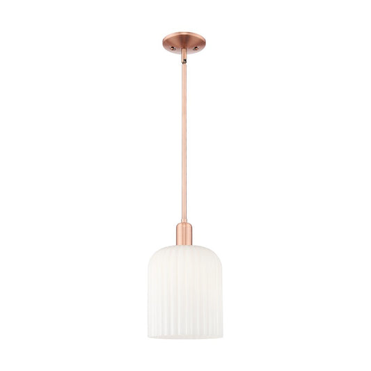 Innovations Bridal Veil 1Lt 8" Stem Mini Pendant, CP/GW - 716-1S-AC-G559-8GWH