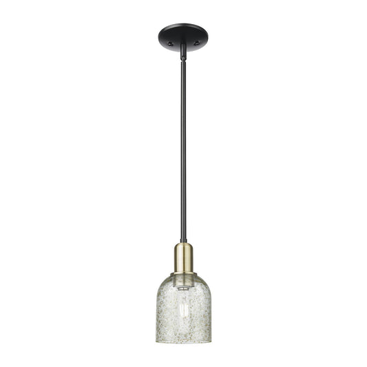 Innovations Caledonia 5in 1-Light Mini Pendant | Industrial Black Antique Brass and Mica Glass | Kitchen Island & Dining Room | 5 | Model 716-1S-BAB-G259