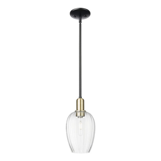 Innovations Preston 1Lt 6" Flute Stem Mini Pendant, BKS/CL - 716-1S-BAB-G457-6CL