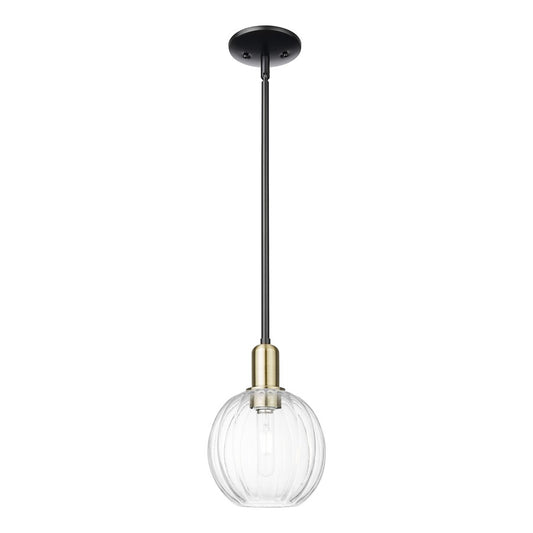 Innovations Preston 1Lt 7" Globe Stem Mini Pendant, BKS/CL - 716-1S-BAB-G458-7CL