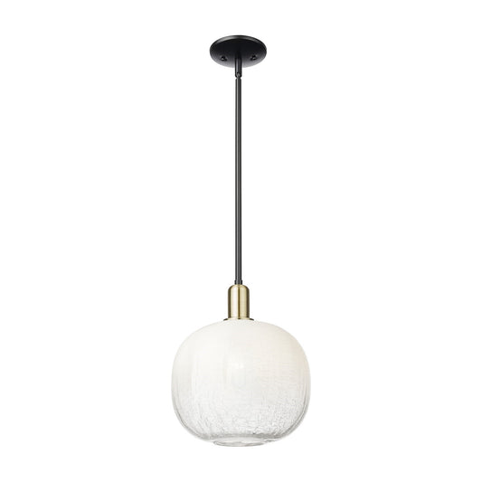 Innovations Brookhaven Sphere 1-Light Mini Pendant | Industrial Black Antique Brass and Opal Glass | Kitchen Island & Dining | Model 716-1S-BAB-G481-10OP