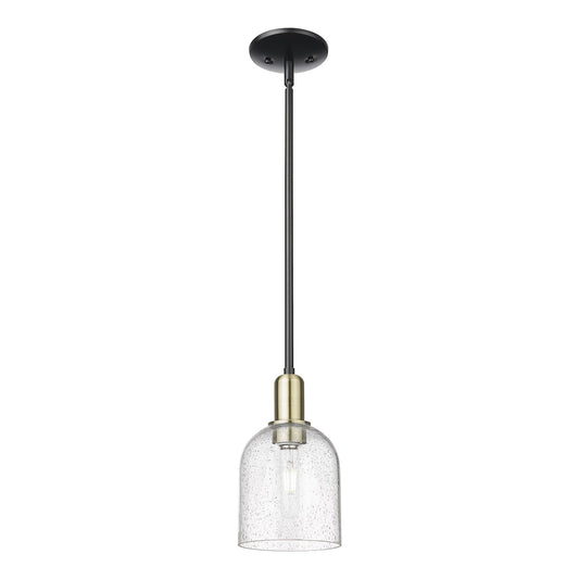Innovations Bella 6in 1-Light Mini Pendant | Industrial Black Antique Brass Steel and Seedy Glass | Kitchen Island & Dining | Model 716-1S-BAB-G558-6SDY