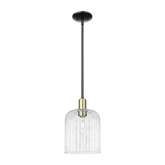 Innovations Bridal Veil 1Lt 8" Stem Mini Pendant, BKS/CL - 716-1S-BAB-G559-8CL