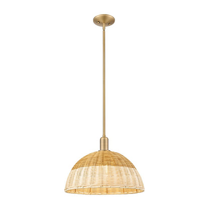 Innovations NB Dome 1Lt Stem Mini Pendant/16" BB/NF - 716-1S-BB-NBD2-16-NAT
