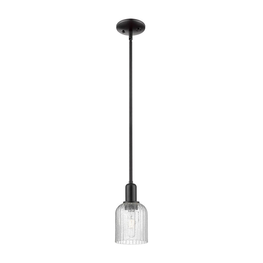 Innovations Bridal Veil 1Lt 5" Stem Mini Pendant, BK/Seed - 716-1S-BK-G559-5SDY