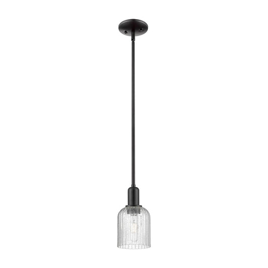 Innovations Bridal Veil 1Lt 5" Stem Mini Pendant, BK/Seed - 716-1S-BK-G559-5SDY