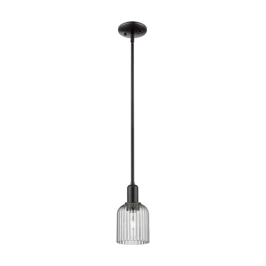 Innovations Bridal Veil 1Lt 5" Stem Mini Pendant, BK/SM - 716-1S-BK-G559-5SM