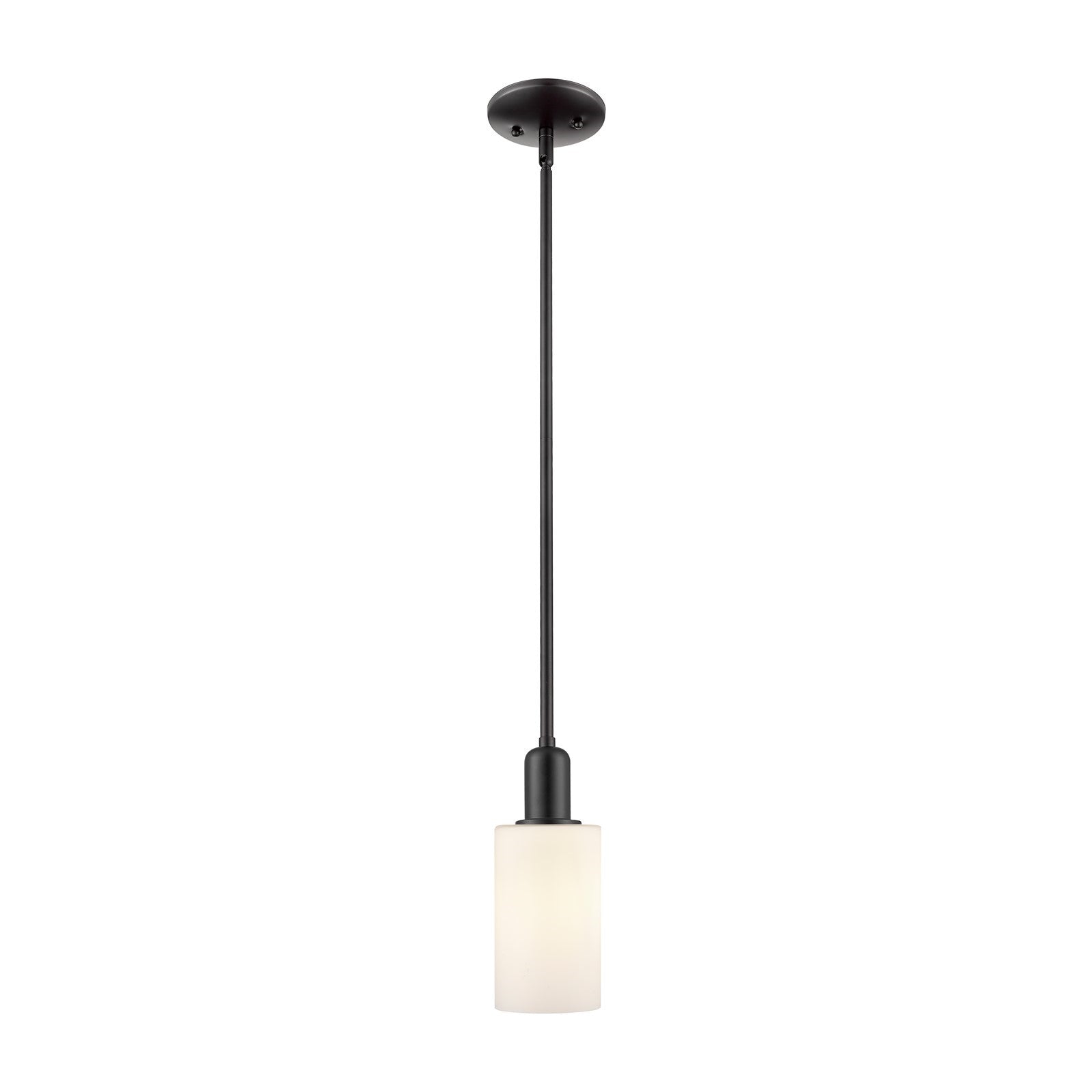 Innovations Clymer 4in 1-Light Mini Pendant | Industrial Matte Black Steel and Matte White Glass | Kitchen Island & Dining Room | 4 | Model 716-1S-BK-G801