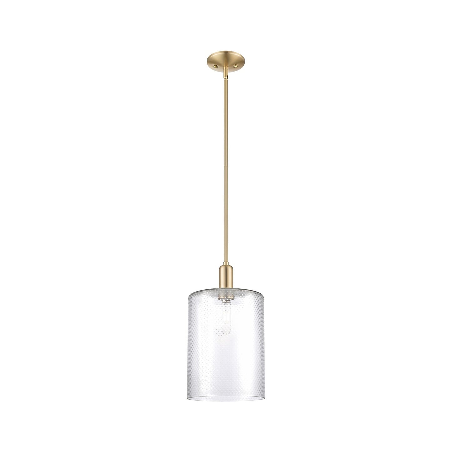 Innovations Cobbleskill 9in 1-Light Mini Pendant | Industrial Champagne Bronze Steel and Clear Glass | Kitchen Island & Dining | Model 716-1S-CB-G112-L
