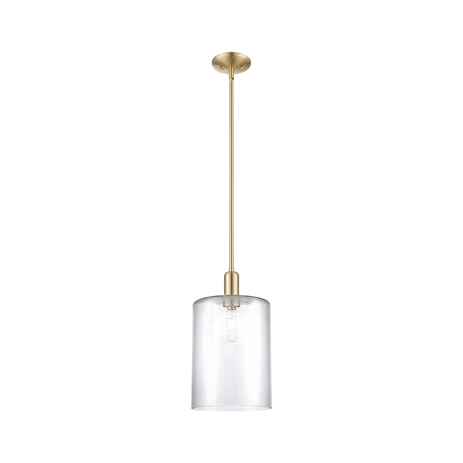 Innovations Cobbleskill 9in 1-Light Mini Pendant | Industrial Champagne Bronze Steel and Clear Glass | Kitchen Island & Dining | Model 716-1S-CB-G112-L