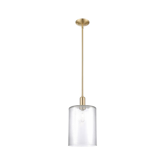 Innovations Cobbleskill 9in 1-Light Mini Pendant | Industrial Champagne Bronze Steel and Clear Glass | Kitchen Island & Dining | Model 716-1S-CB-G112-L