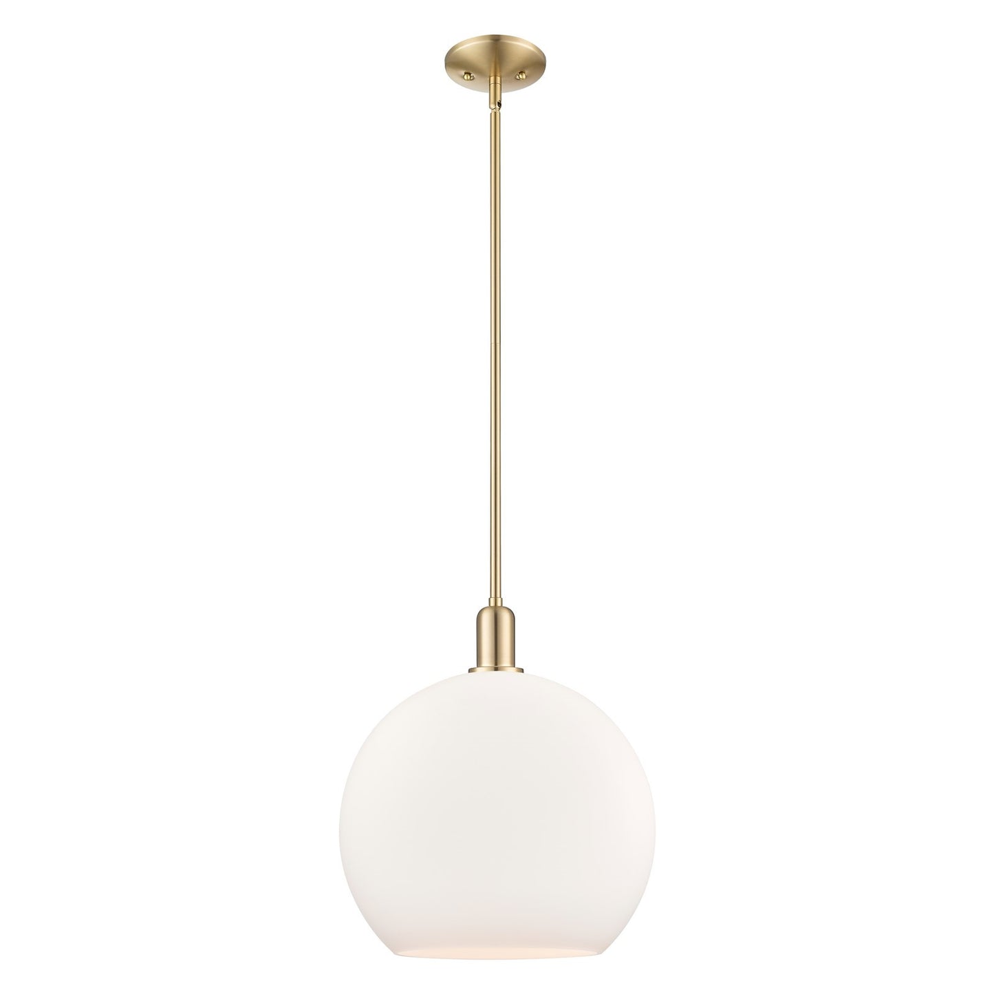Innovations Athens 14in 1-Light Mini Pendant | Industrial Champagne Bronze Steel and Matte White Glass | Kitchen Island & Dining | Model 716-1S-CB-G121-14