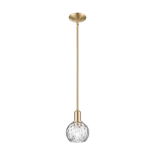 Innovations Athens 6in 1-Light Mini Pendant | Industrial Champagne Bronze Steel and Clear Water Glass | Kitchen Island & Dining | Model 716-1S-CB-G1215-6